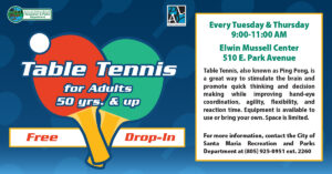 Table Tennis @ Elwin Mussell Senior Center