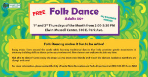 Folk Dancing @ Elwin Mussell Senior Center