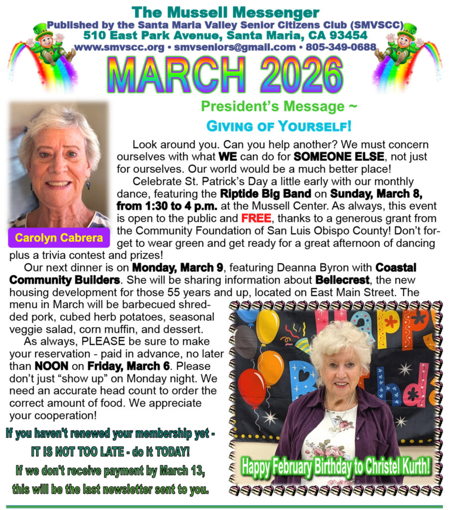 March 2026 Mussell Messenger